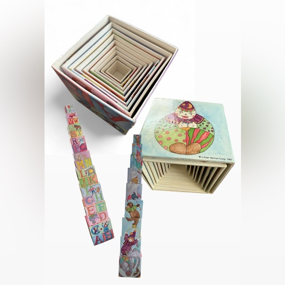 Lillian Vernon Other - VTG 1987 Lillian Vernon Colorful Number/Alphabet/Math/Animal Nesting Blocks